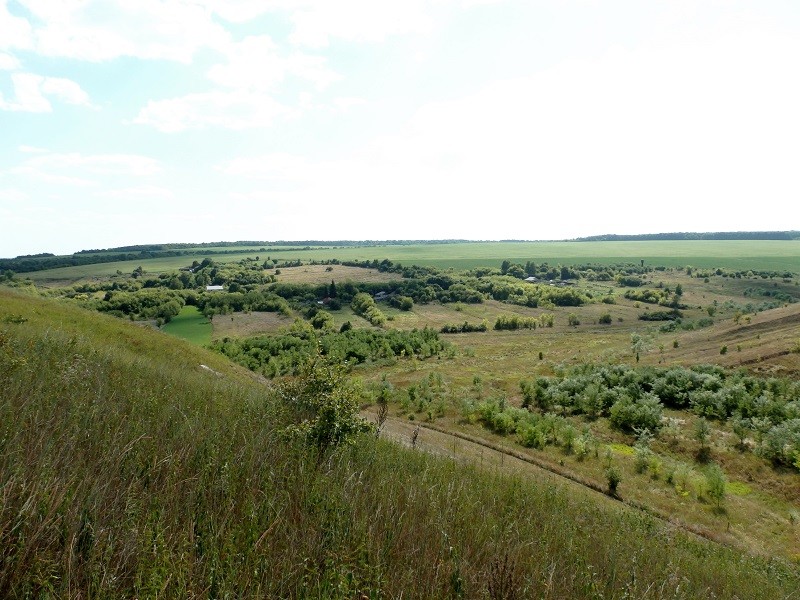 Вид с южной окраины мыса на хутор Селишко.